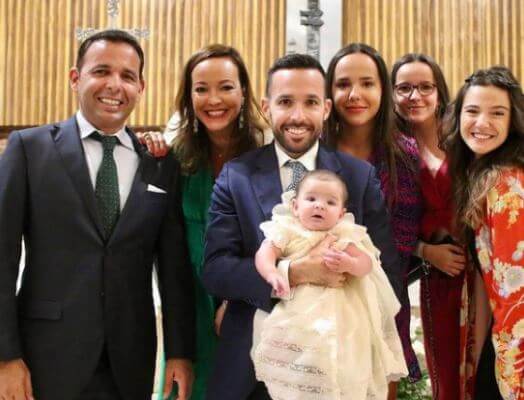 Javier Calleja with his family.